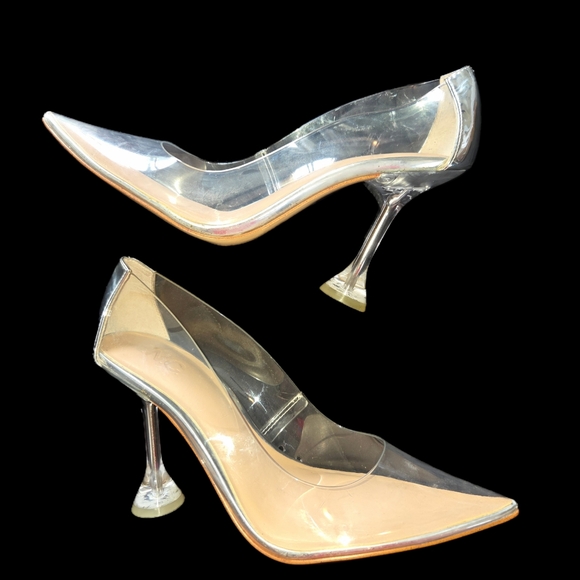 I.N.C. INTERNATIONAL CONCEPTS Savitri Transparent Stiletto Pumps Size 9 - Picture 7 of 10
